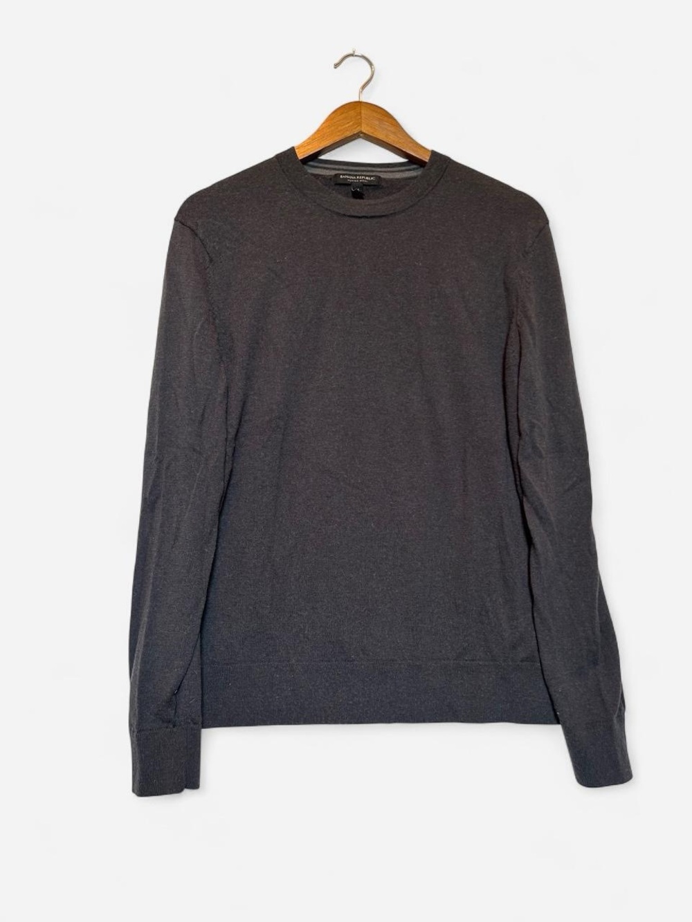 Banana Republic 100% Merino Wool Charcoal Grey Long Sleeve